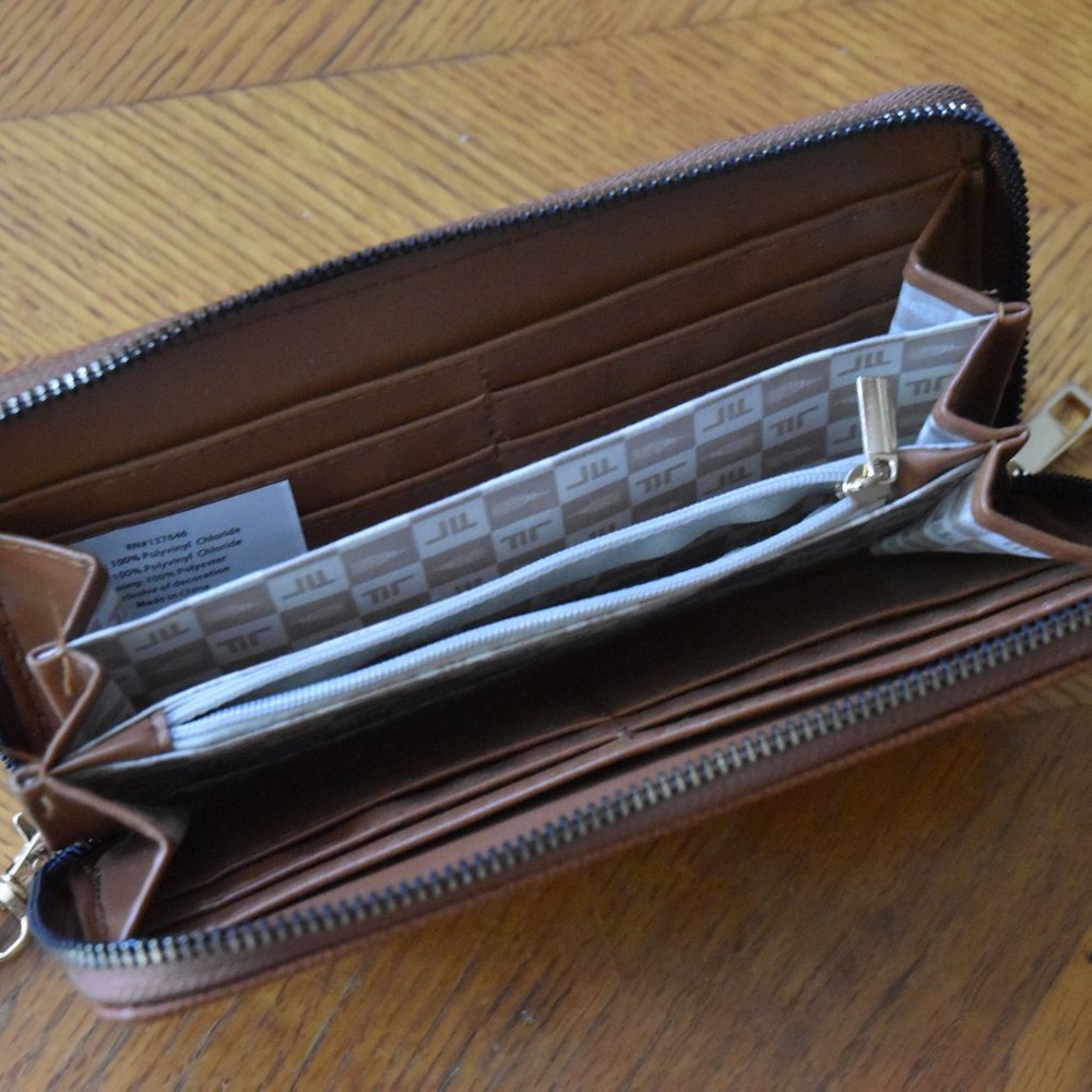 Adalia Cognac Wristlet | London Fog - Picture 4 of 7